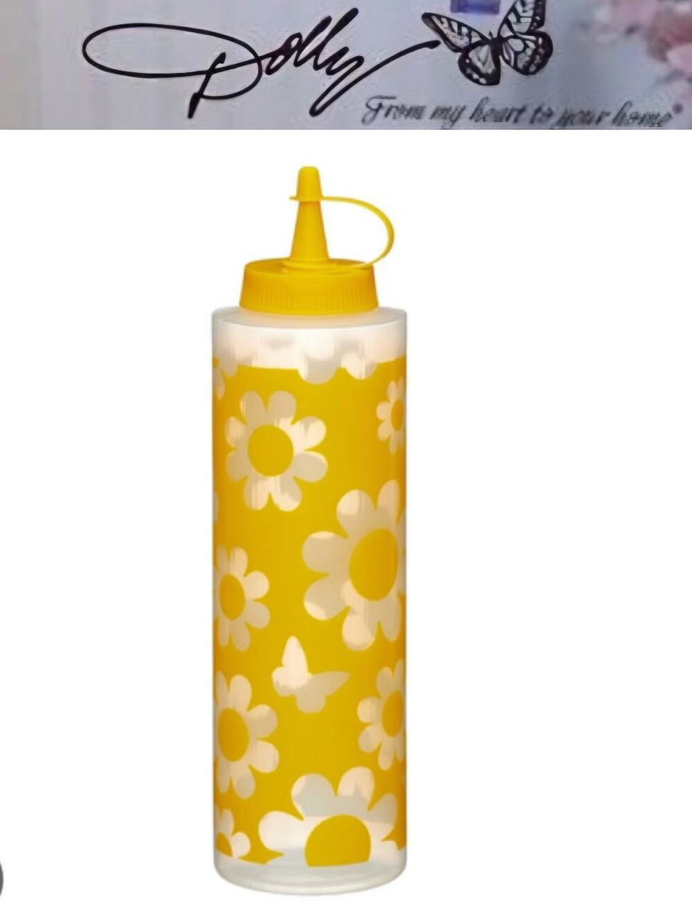 Dolly Parton Floral Squeeze Bottle- Yellow